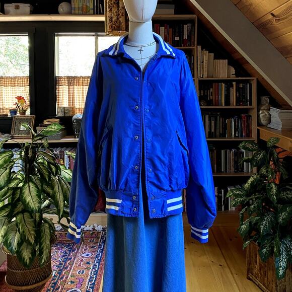 Vintage Bomber Jacket Blue - Picture 1 of 14